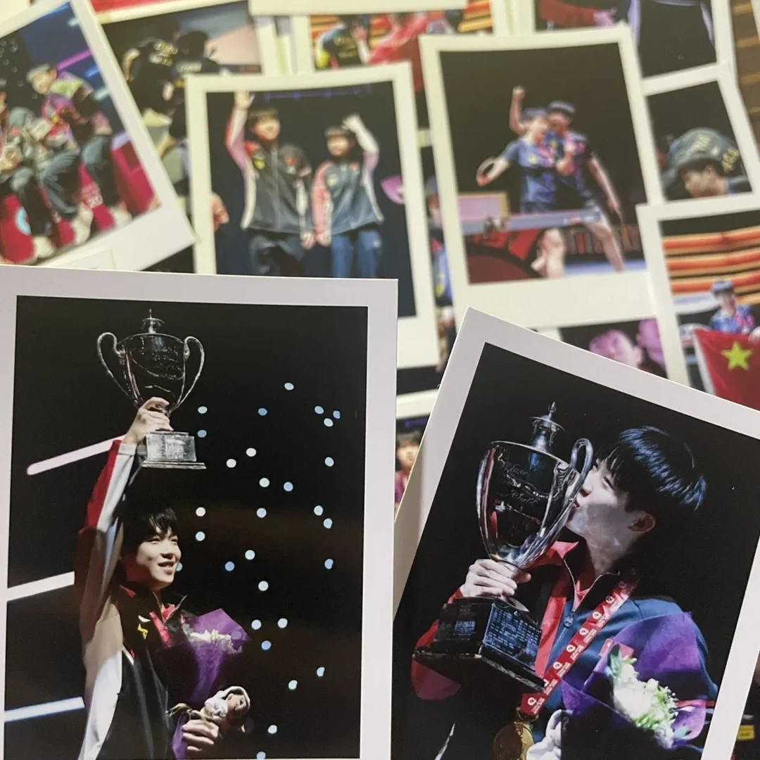 多哈世乒赛莎头组合周边孙颖莎王楚钦35寸小卡明信片照片收藏礼物