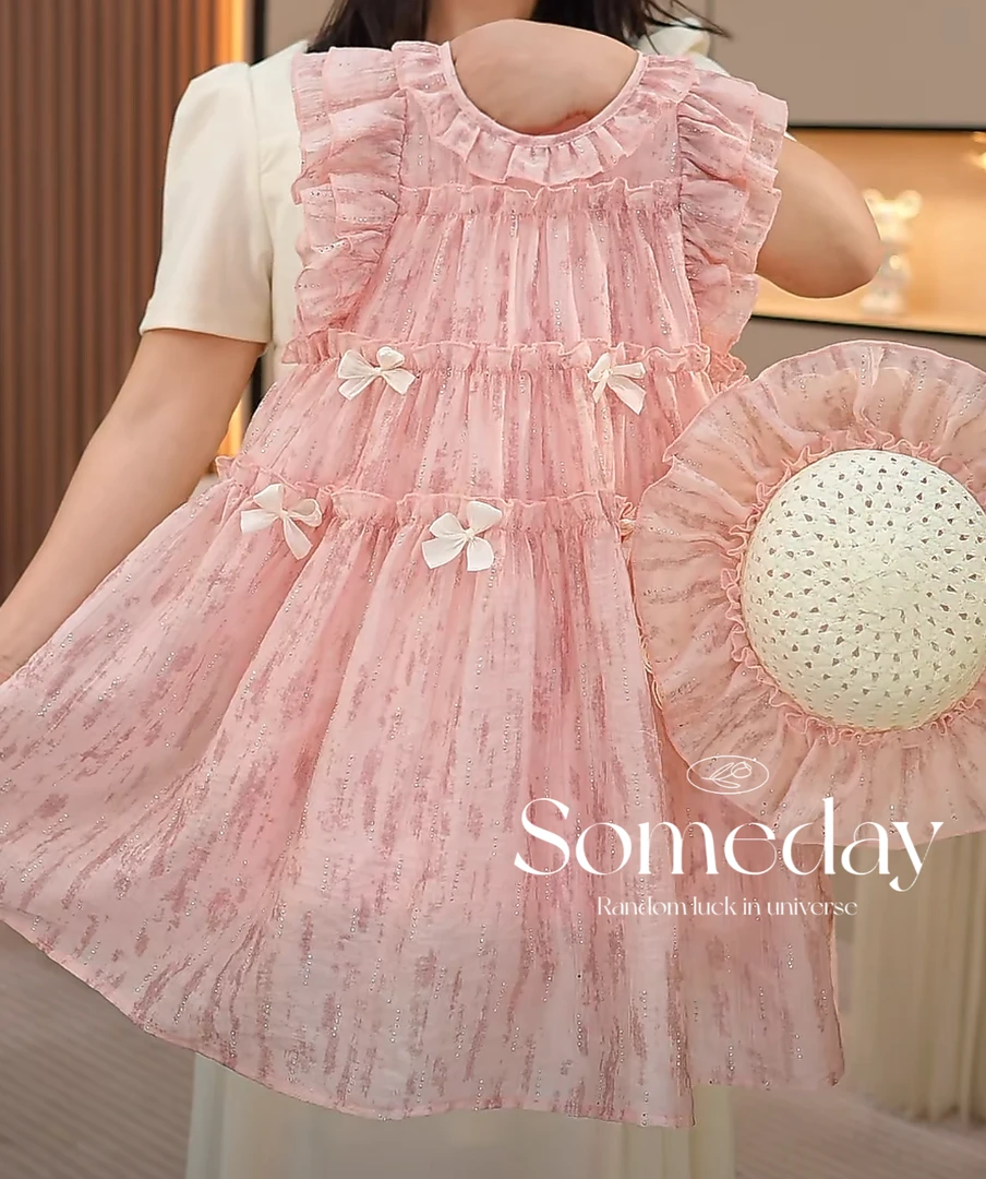 现货-女童夏装2025连衣裙新款洋气背心裙