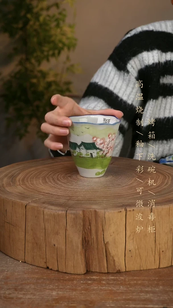 碗瓷景德镇手工手绘高温瓷釉下彩