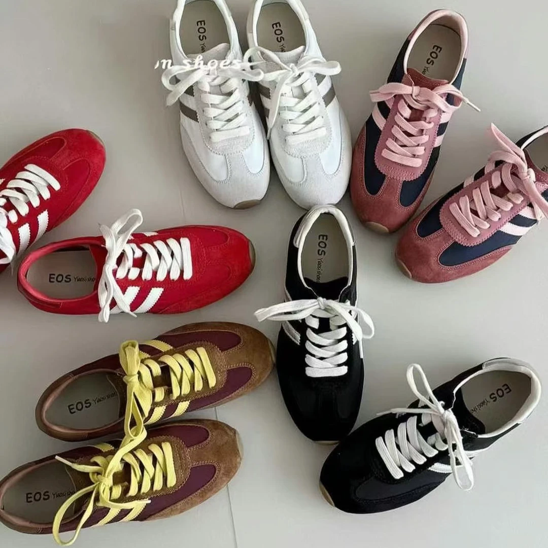 复古百搭春季新款低帮网红软底德训鞋