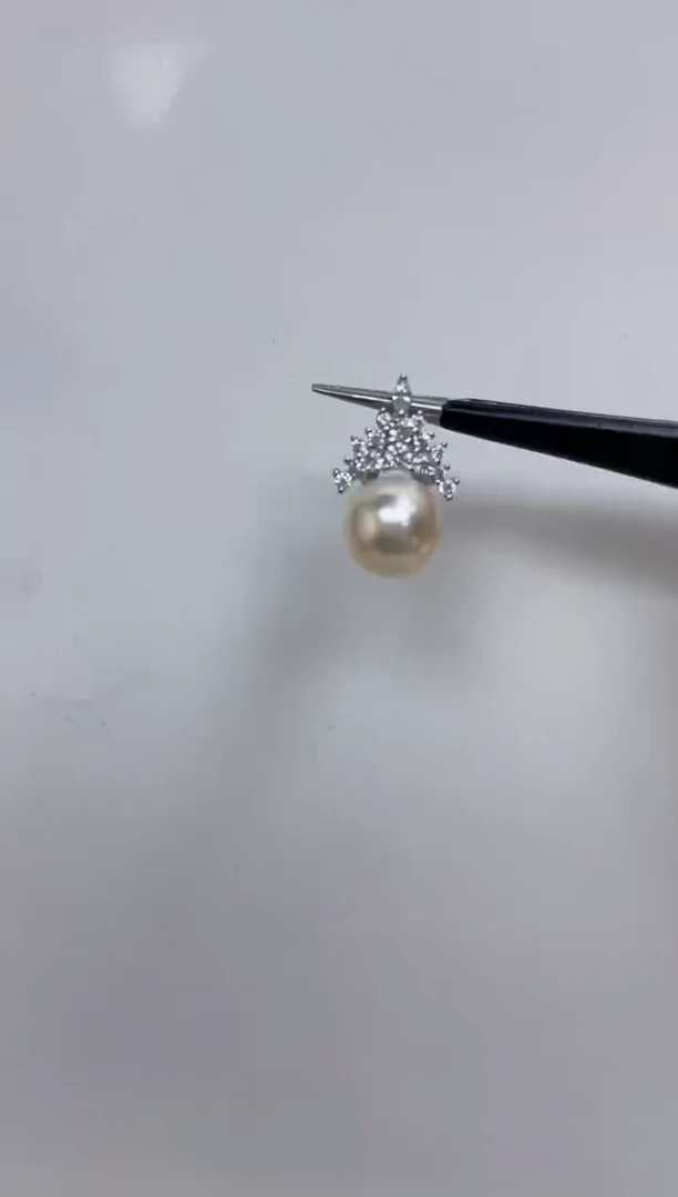 海水珍珠银S925镶嵌颈饰