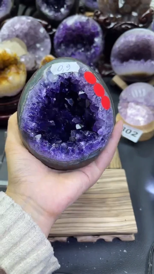 未镶嵌大型摆件（非配饰）紫晶855号龙蛋