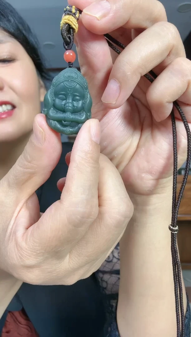 和田玉（青玉）未镶嵌吊坠(不含链)象神