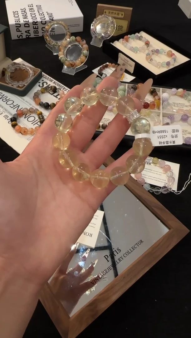 未镶嵌手链水晶黄水晶x2551