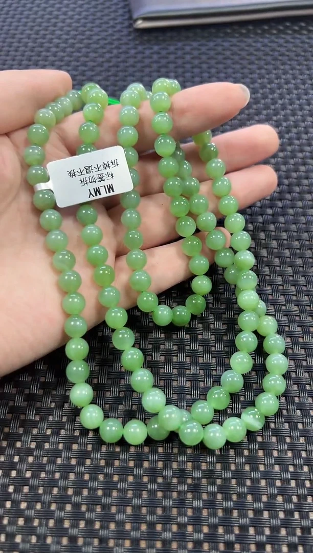 和田玉未镶嵌项链约7mm+ （多样性发一件）0112