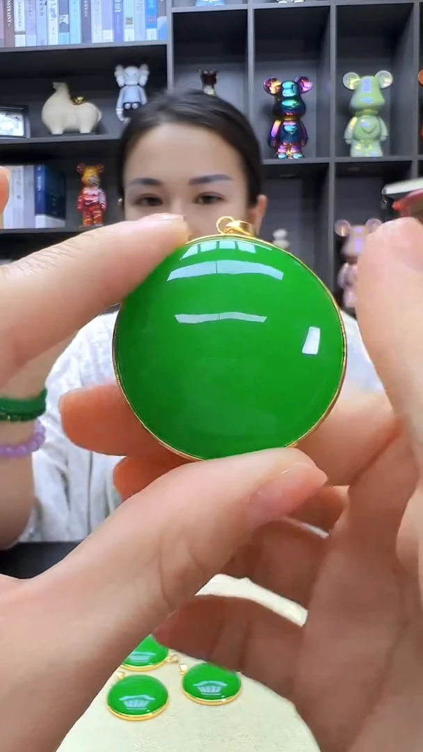 高货绿色diy劲饰圆牌