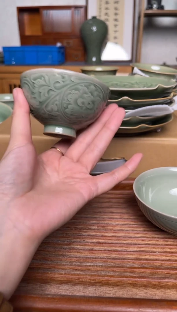 瓷器472王晓娜纯手工鸡心杯