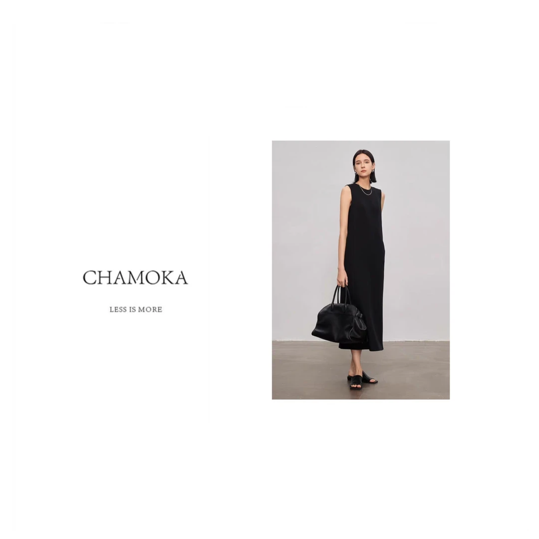 【5.28上新】时尚轻奢知性简约气质双股有色曲珠针织长裙L414