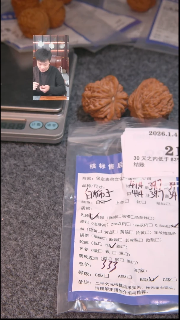 把件文玩核桃B****d白狮子2194諘帝文化