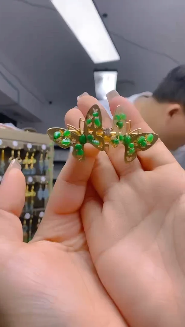 【闪购商品】翡翠耳饰合金58翡翠发簪