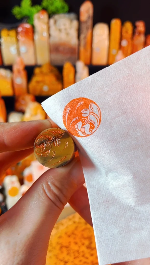 【闪购商品】巴林石印石手工篆刻《荷花鱼》2.0