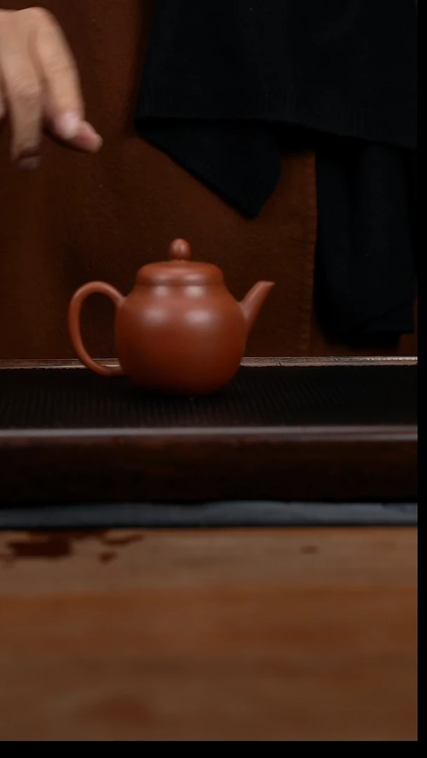 茶壶紫砂160cc黄龙山原矿朱泥秋水53