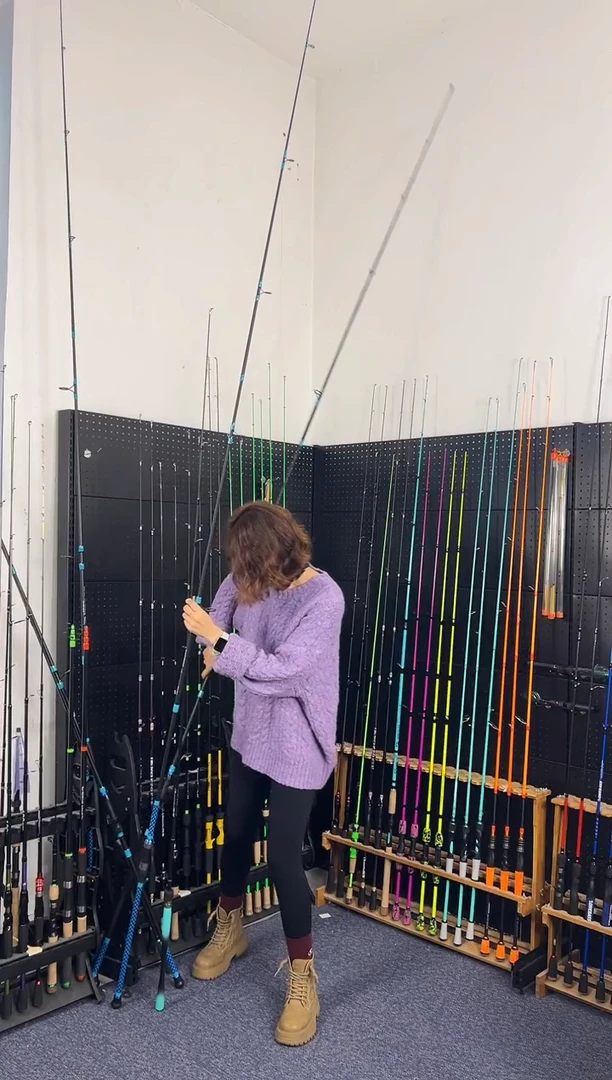 3m碳素蓝鳞三节竿3米MH硬度直柄（瑕疵尾货竿，没有售后，介意勿拍）