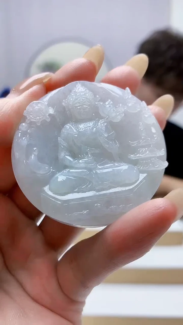 未镶嵌定制翡翠4688MM-毛货挂件154