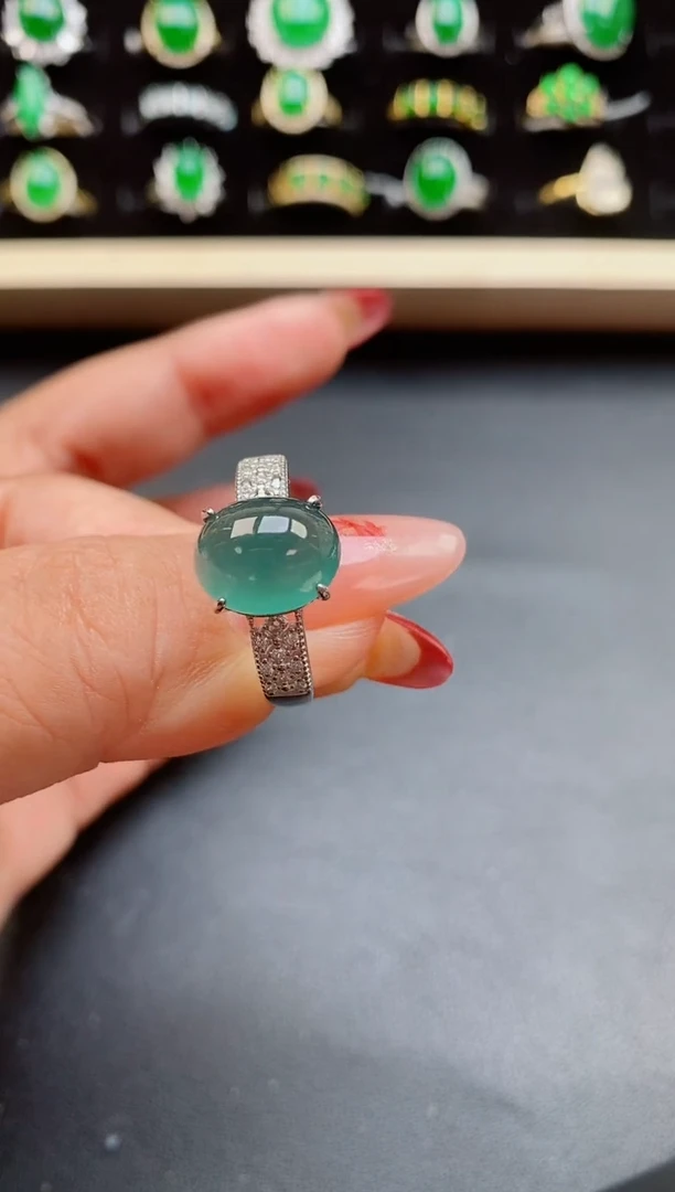 【闪购商品】翡翠戒指银S925镶嵌321321