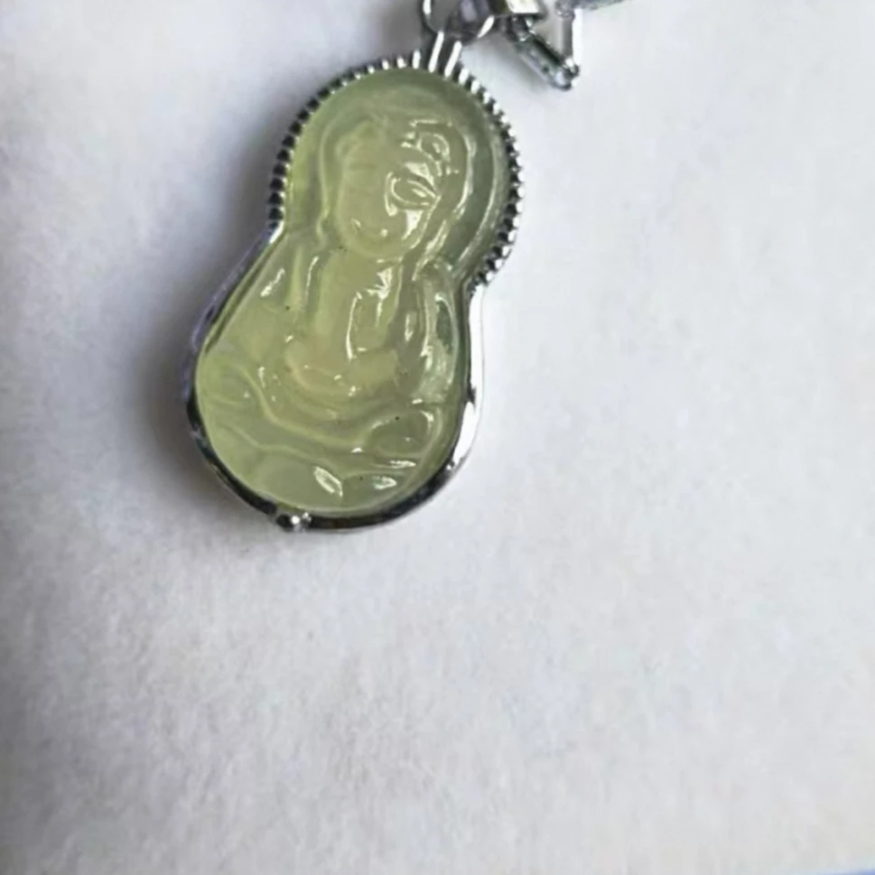 冰润细腻观音一个文化创意首饰吊坠25mm