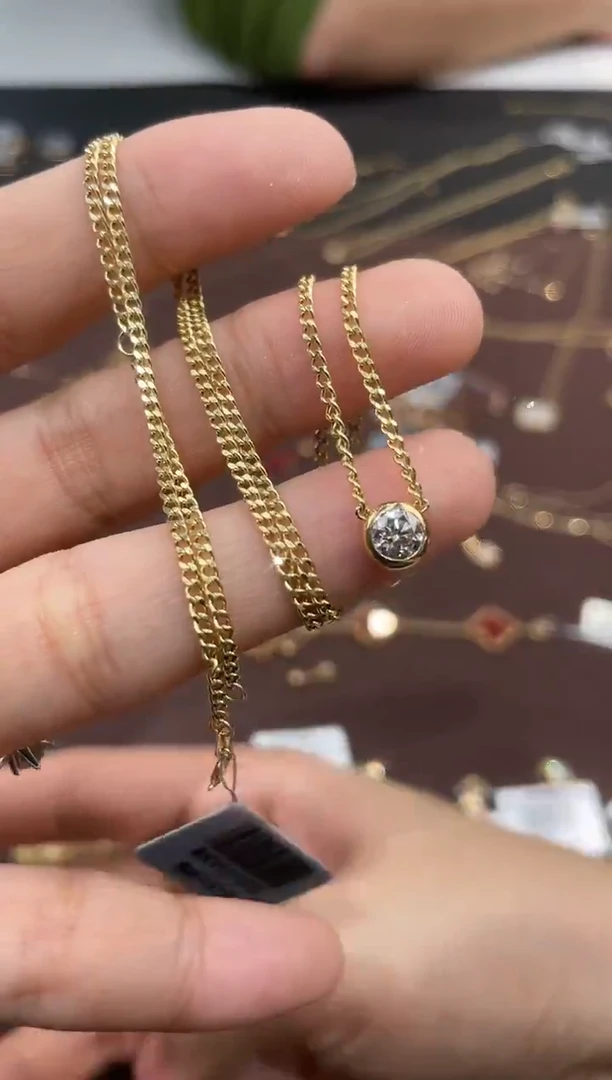 18K金镶嵌项链钻石TA1216-1204-903