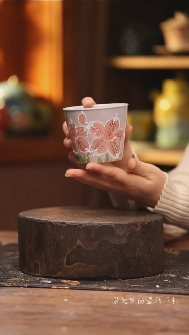 陶瓷景德镇高温釉下手绘陶瓷@L468@