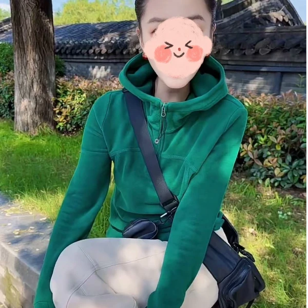 韩式半拉链连帽双面德绒卫衣女2024冬季新款保暖宽松漂亮内搭上衣