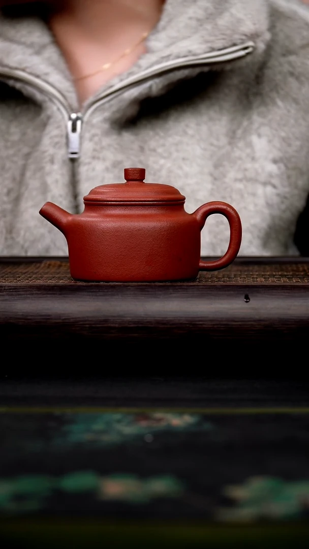 茶壶紫砂?***姐 石红龙血砂 德钟 220cc
