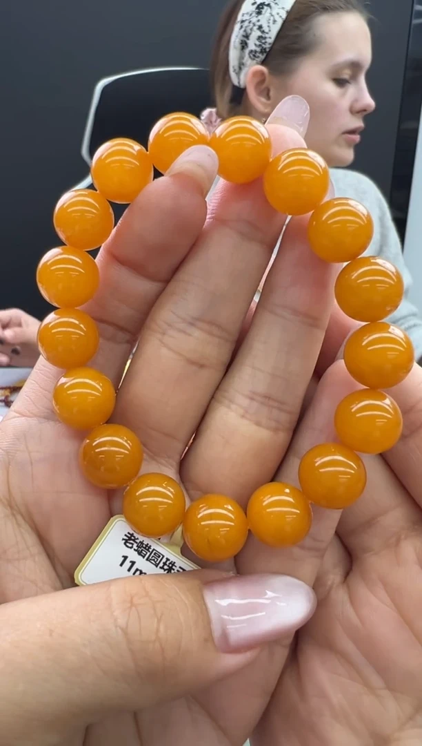 【闪购商品】琥珀手链未镶嵌36秒拍号