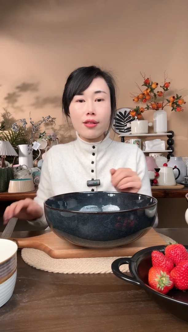 【闪购商品】瓷片10.5英寸窑变大汤碗微瑕