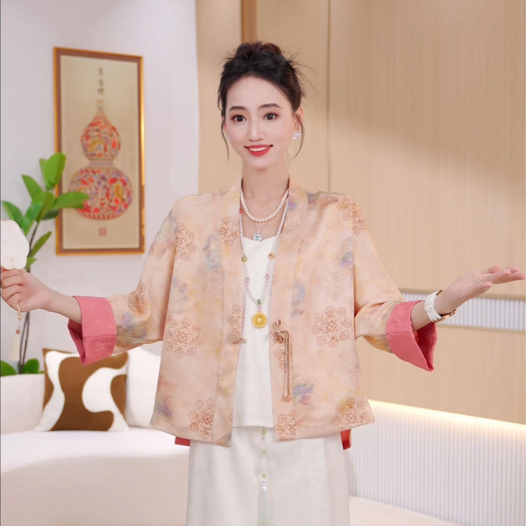 【吉祥-大齐正品】D双面穿提花女士气质上衣休闲装外套JX0042