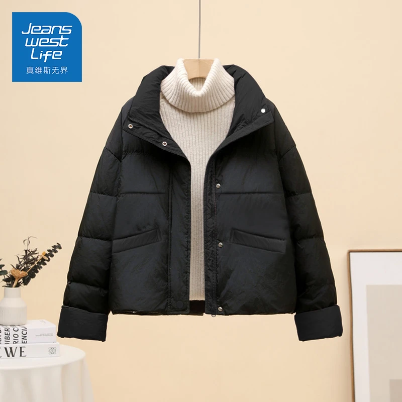 真维斯无界短款立领面包服女冬季工装风面包服多巴胺潮酷外套女装