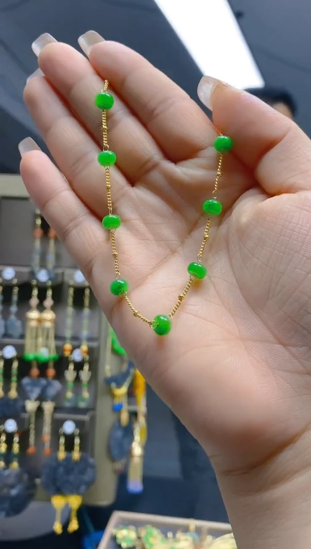 翡翠合金耳饰59翡翠手链