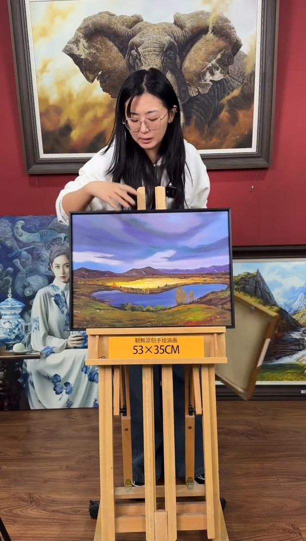 油画【46号】约53*35cm丨朝鲜原创纯手绘孤品油画丨顺丰包邮