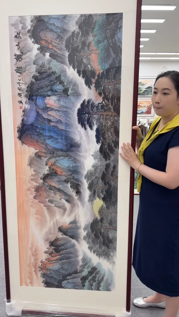 国画手绘    江山揽胜    219*88