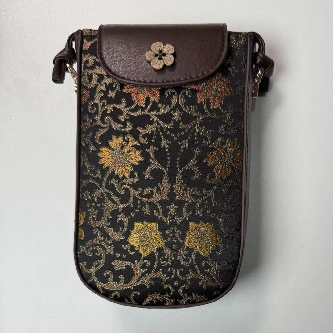 （秋景手机包）新中式轻奢复古手机包19*12