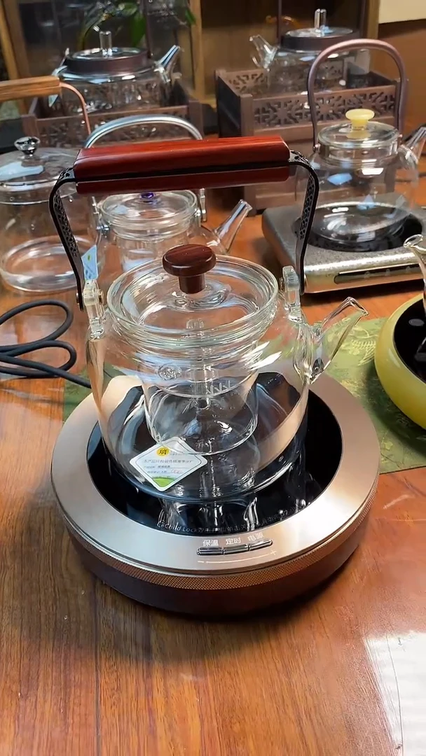 高硼硅玻璃手柄款福钢壶大