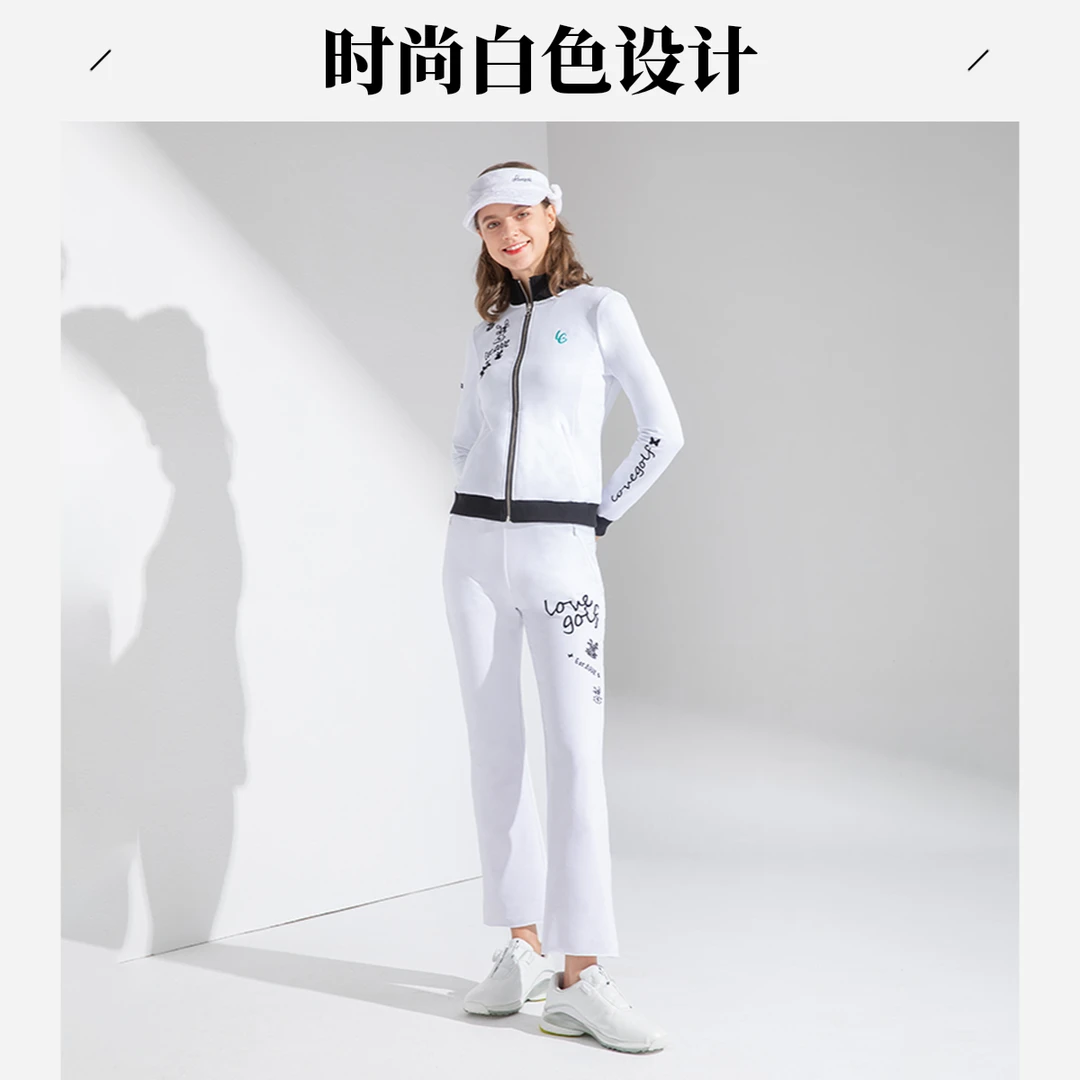 春秋女款高尔夫运动速干透气喇叭裤装女士高尔夫服装女款