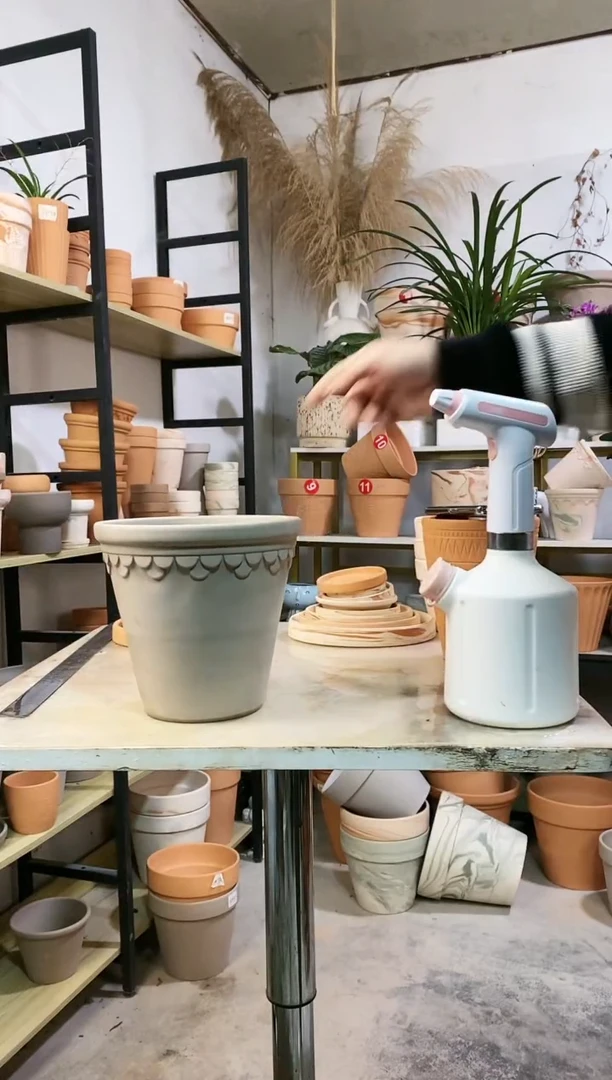 【闪购商品】红陶瑕疵无售后20*19灰陶巴洛克 1盆无托