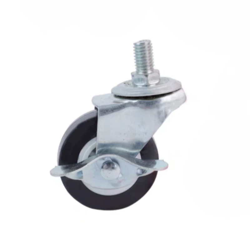 静音万向钢架滑轮带刹车