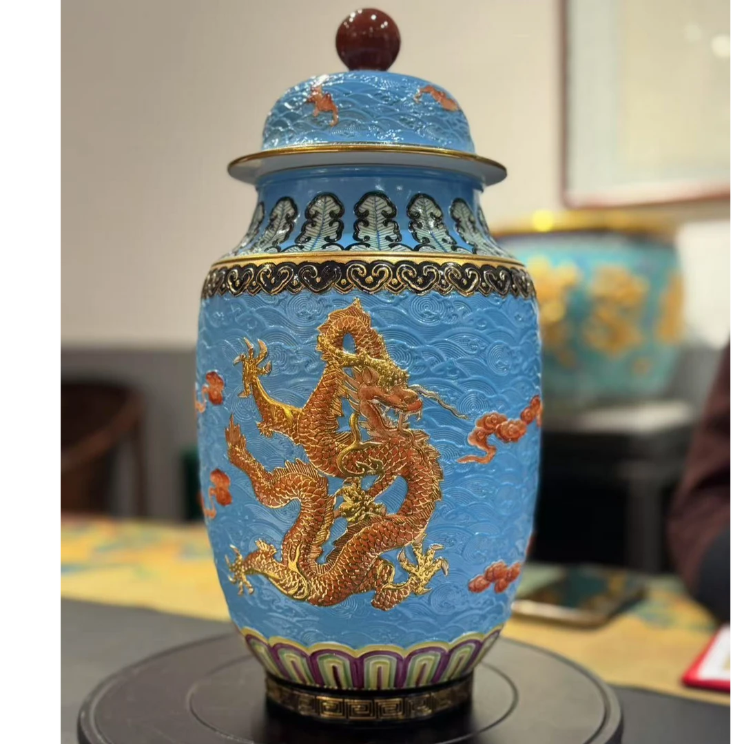 【景德镇】高端陶瓷，手工手绘将军罐