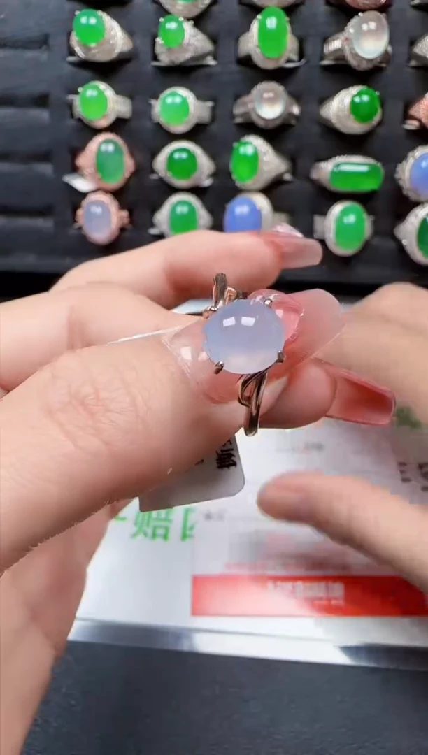 【闪购商品】翡翠戒指银S925镶嵌1587