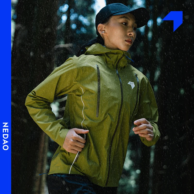 25新款全新越野雨壳男女同款防风可收纳跑步外套连帽