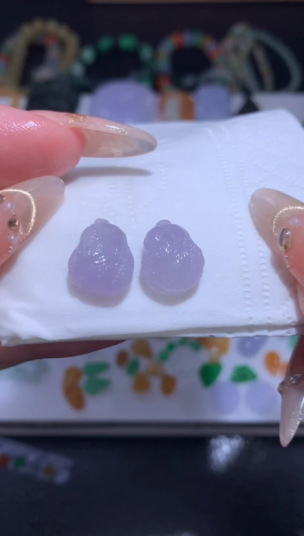 未镶嵌定制翡翠一对白菜