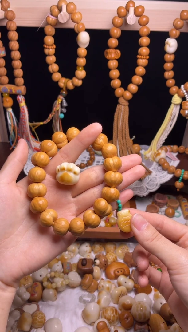 吊坠猴头核桃D****l全品聚宝盆17猫爪橄榄跑环坠小鱼手串