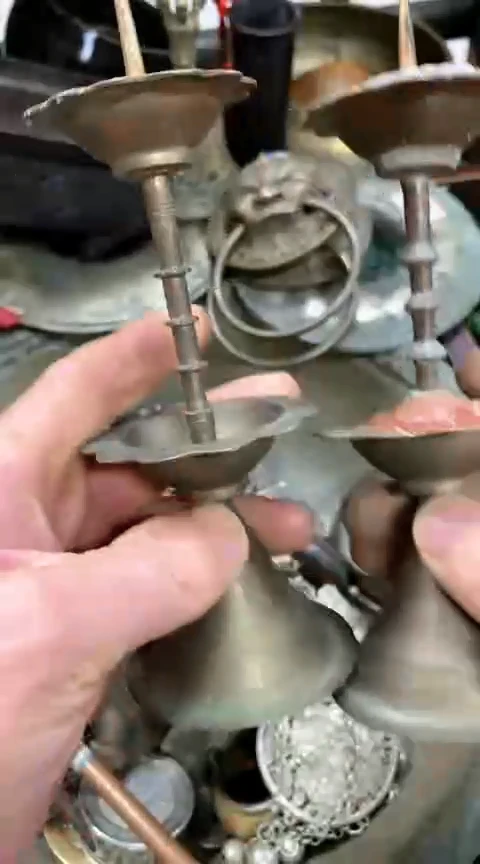 【闪购商品】一物一拍编号小双层烛台一对