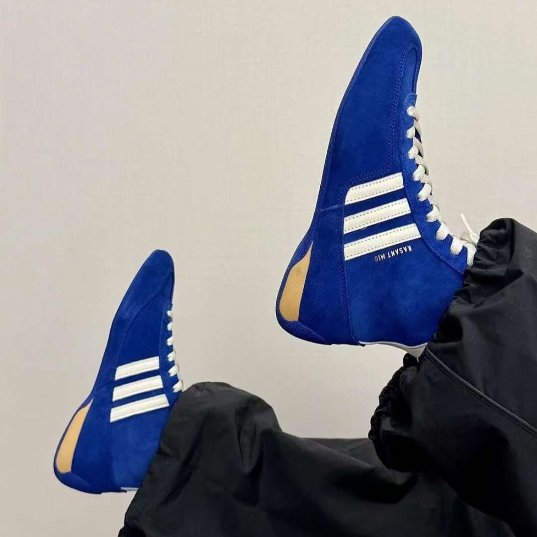 阿迪达斯2025春女RASANT MID W 经典赛车文化中高帮运动鞋JI2503