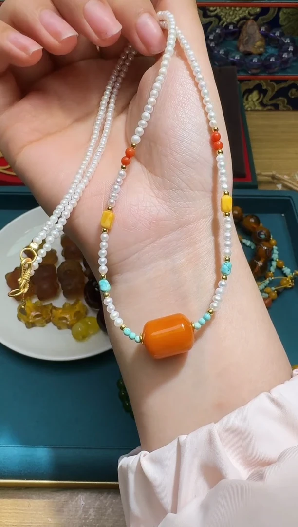 琥珀颈饰未镶嵌多样性发一件 324