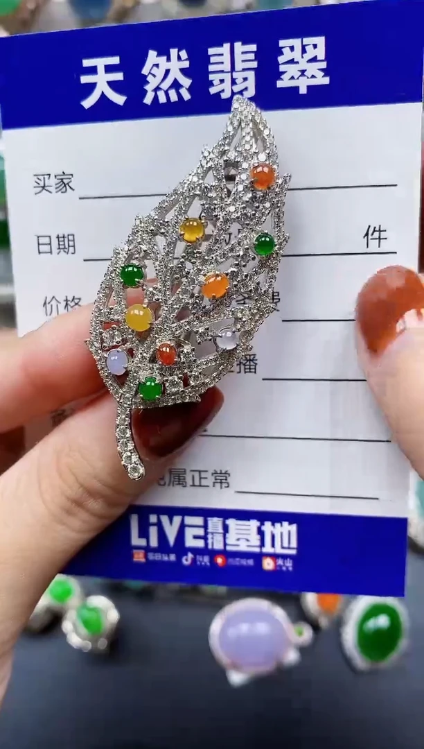 翡翠银S925镶嵌颈饰815