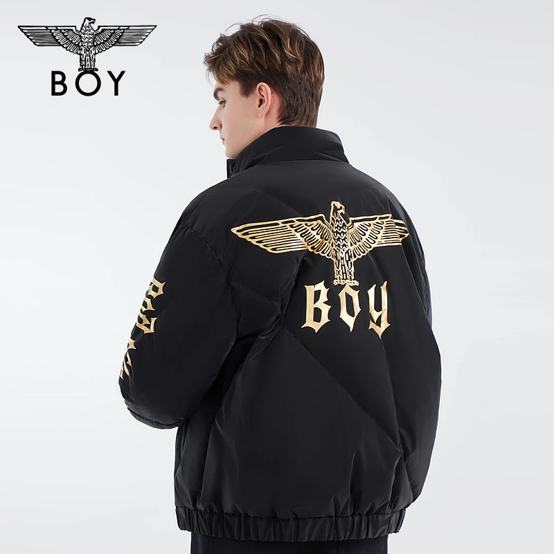【黑执事】BOYLONDON潮牌秋冬款外套烫金老鹰时尚保暖羽绒服 N28019