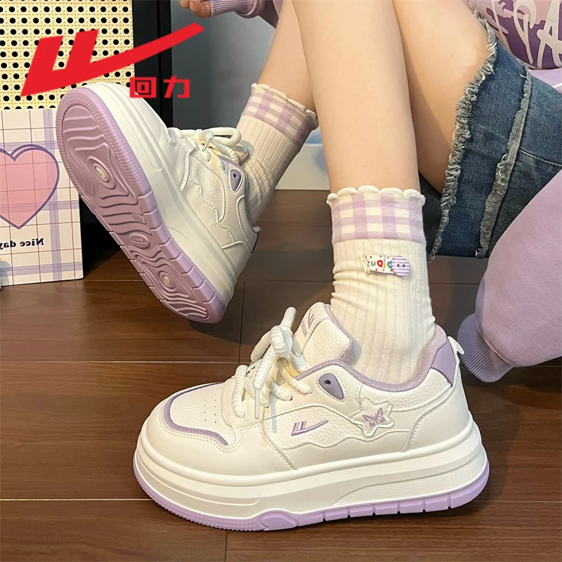 回力学生休闲板鞋ins潮牌百搭2025秋季新款爆款厚底增高小白鞋