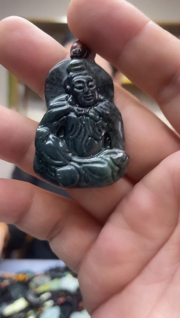 未镶嵌岫玉吊坠`