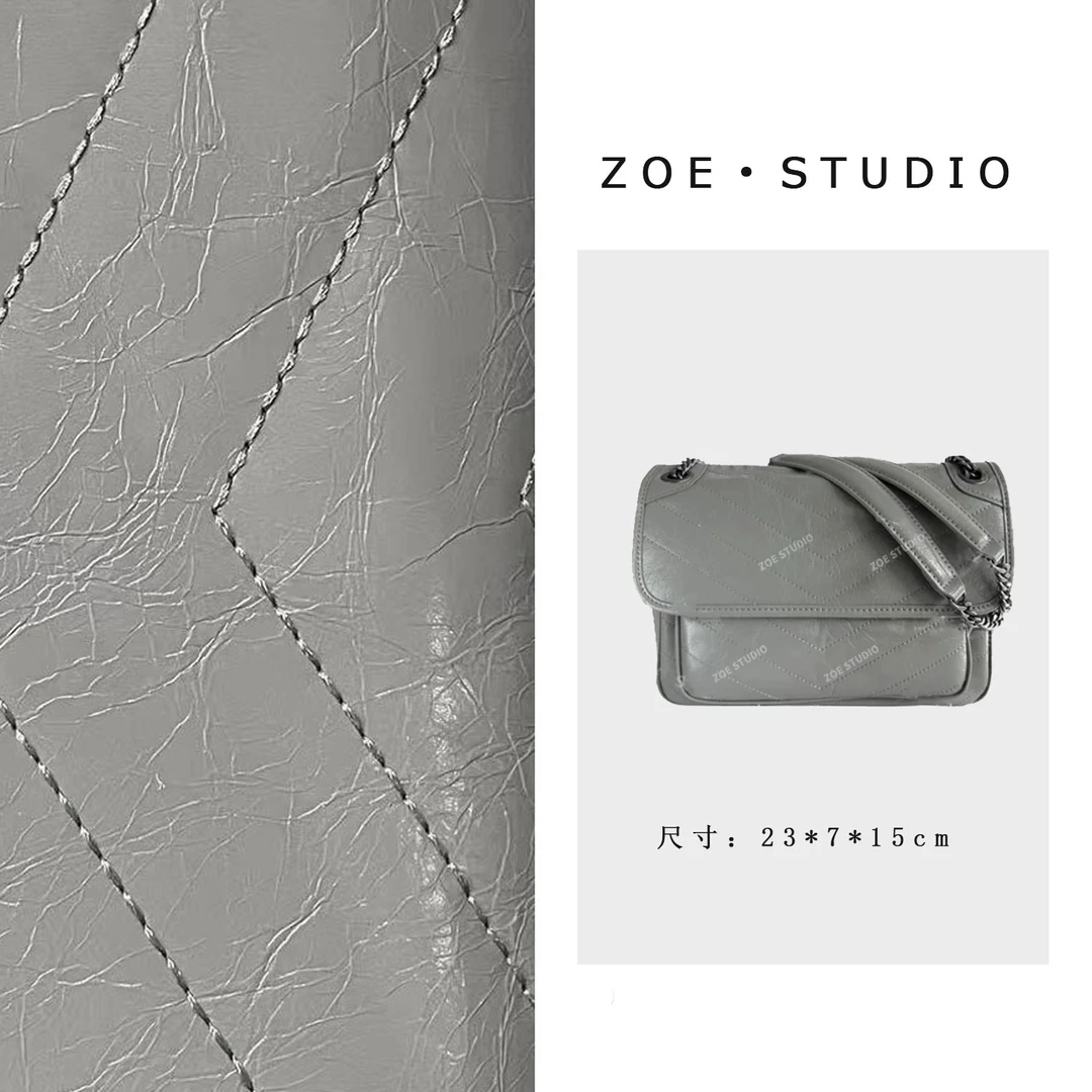 【佐伊甄选】XKY-6124-灰色轻奢女士时尚通勤气质小众百搭水桶包