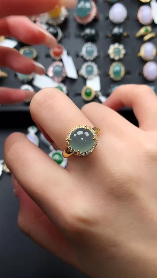 【闪购商品】翡翠戒指银S925镶嵌43432